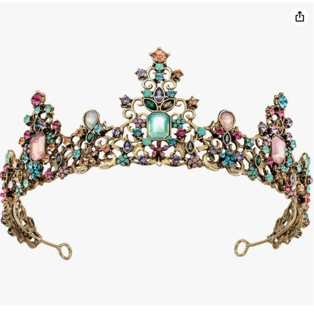 magical rainbow crown baroque princess queen